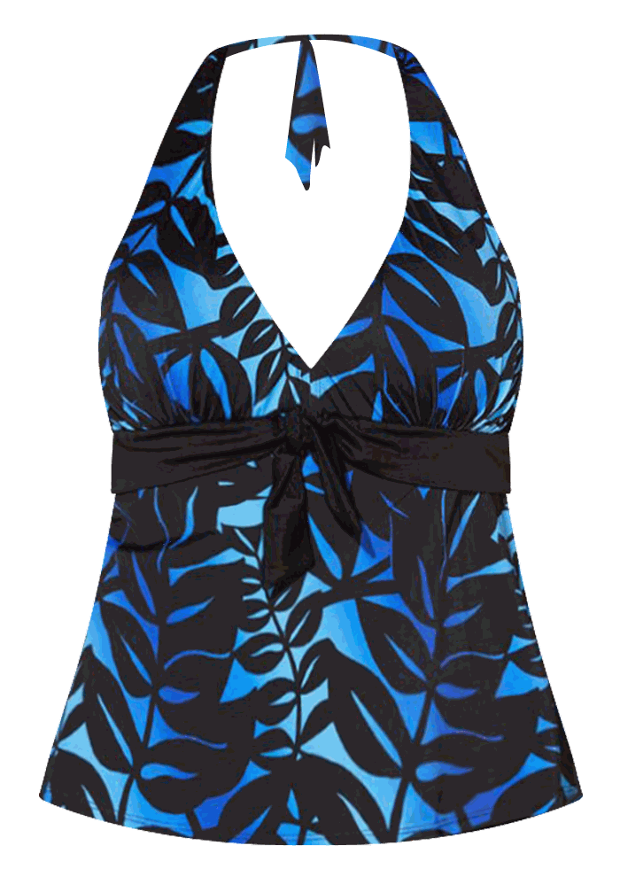 Halter Tankini Caribbean Joe Swimsuits Caribbean Joe Yellow Floral